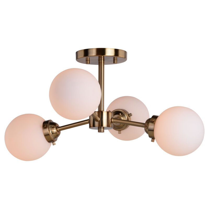 Coverton Glass Semi Flush Mount
