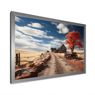 Corail Old Cart Vintage Route sur impression sur toile