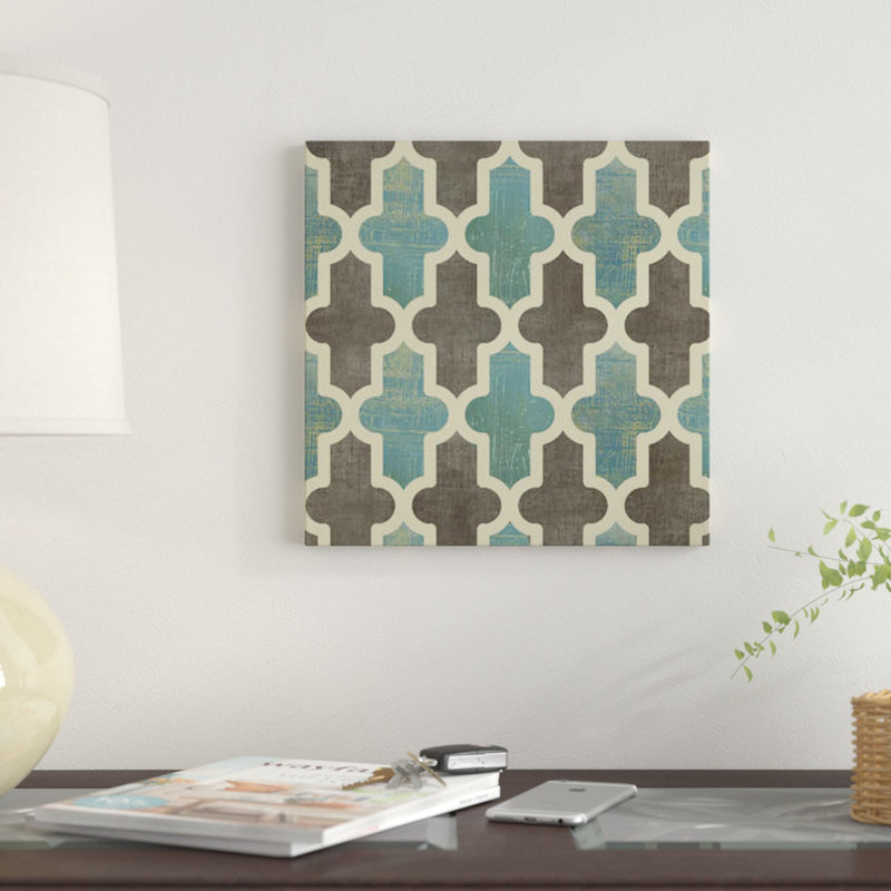 « parisian pattern ii », impression sur toile, H 26 po x l 26 po x P 1,5 po, Toile tendue, Pas de tapis