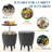 Resin Patio Ice Bucket With Extendable Tabletop