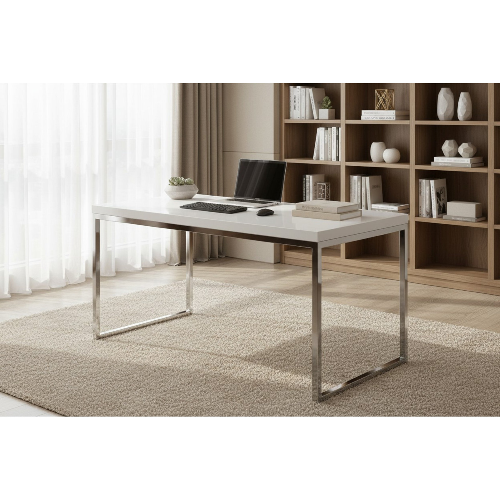 Adil Writing Desk, White