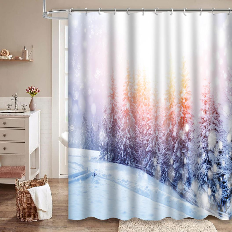 Magnifique rideau de douche avec 12 crochets, L 72 po x l 84 po
