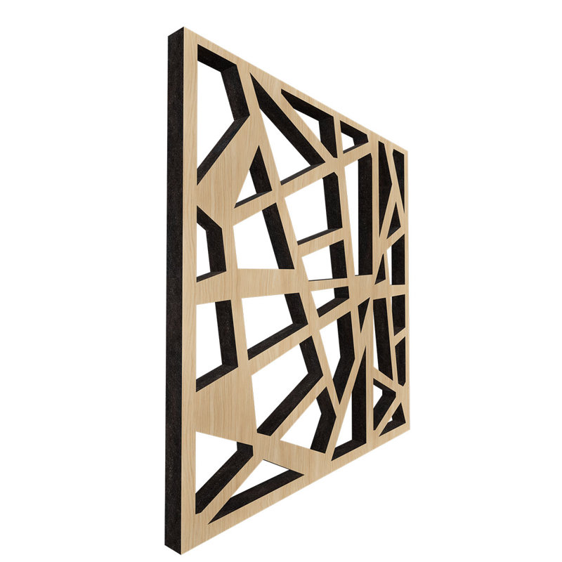Panneaux muraux décoratifs en bois Harrisburg, très petit, l 7 3/8 po x H 7 3/8 po x T 3/8 po, chêne blanc