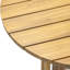 Table de salle à manger d'extérieur à plateau rond en bois, finition, hauteur de 30,34 po, conception à lattes, stable et bistro de 26,97 po de largeur, décor rustique