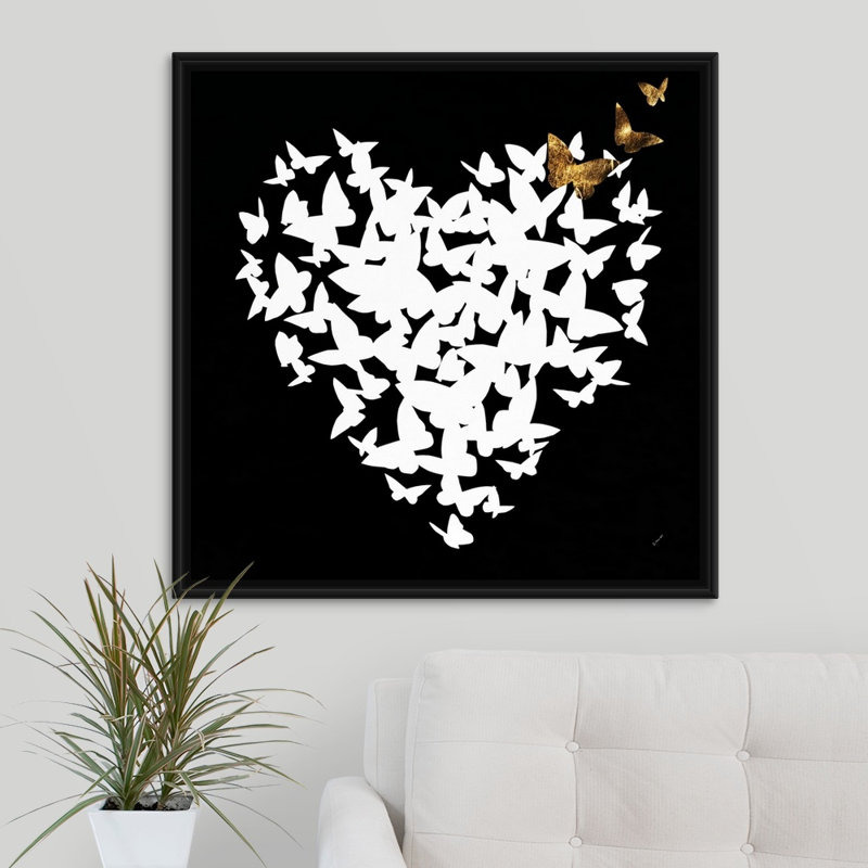 « cardiaque aflutter i », impression sur toile, H 31,7 po x l 31,7 po x p 1,75 po, Cadre flottant noir