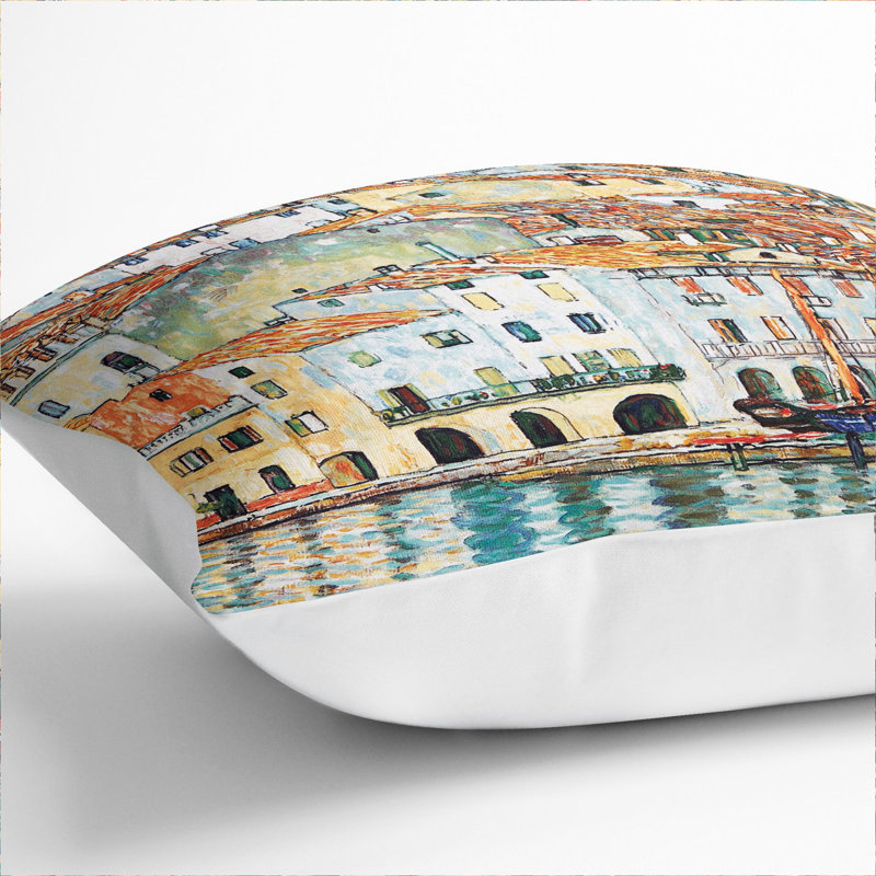 Square Cushion, 40cm H x 40cm W x 15cm D, White