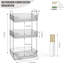 Organisateur de comptoir de salle de bain à 3 niveaux pour le maquillage et les soins de la peau - Rangement de comptoir robuste avec une grande capacité pour les cosmétiques, les parfums et les outils de beauté-1361485096