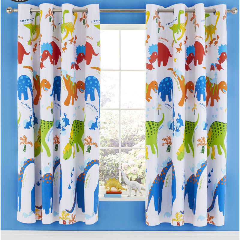 Dino Saw Eyelet Blackout Curtains