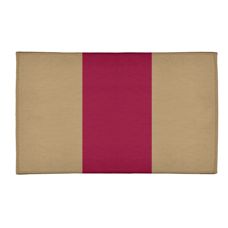Tapis de zone rouge/doré, Rectangle 3 pi x 5 pi