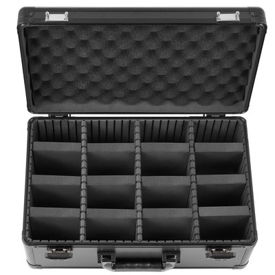 Graded Card Case 4 Row 152 PSA Slab Storage Box TSA Approved Lock, Baseball Sports Trading Cards Holder Collector, with 12 Dividers, Holds 120 SGC 100 BGS 550 Top Loaders & 999+ Loose Cards