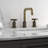 Kingston Brass Wendell Two-Handle 3-Hole Deck Mount Widespread Bathroom Faucet with Knurled Handle and Push Pop-Up Drain-91111398