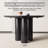 46.06" Modern Round Dining Table, Black Kitchen Table for Kitchen, Bar, Living Room -1021292681