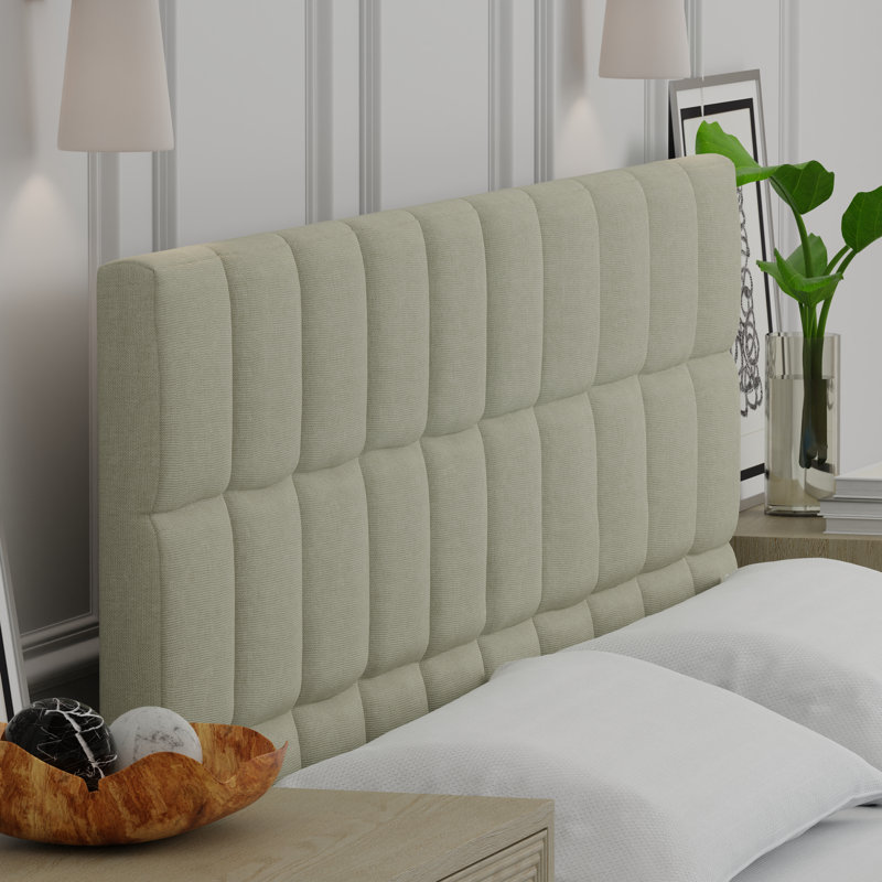 Tête de lit tapissier Ahitana, Beige, Très grand