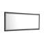 Miroir rectangulaire surdimensionné à DEL de 88 x 38 pouces, alliage d'aluminium et verre argenté sans cuivre, 1 pièce, miroir mural pour salle de bain, cadre noir, antibuée, intensité variable, incassable, capteur tactile à mémoire pour salle de sport et studio de danse