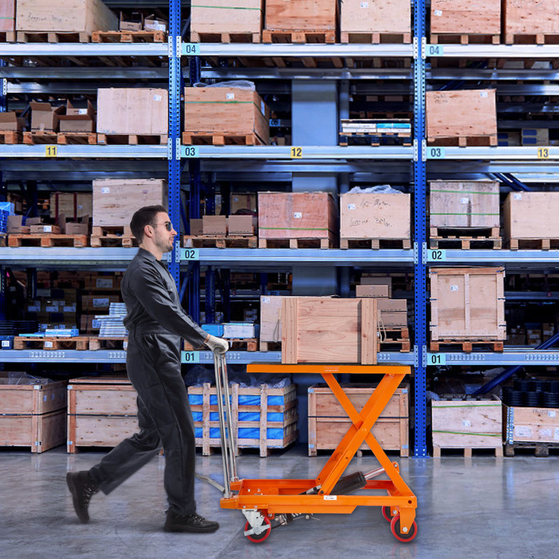 78.7 cm H x 94 cm W Utility Cart, Orange