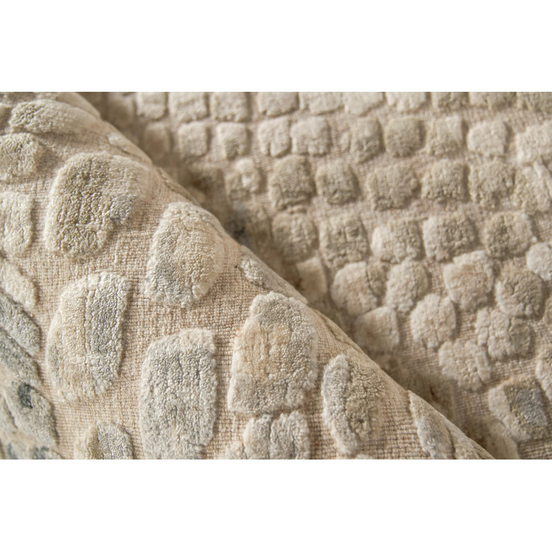Overture Handmade Hand-Loomed Beige/Gray Area Rug, Rectangle 9' x 12'