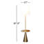 Zal 67.5'' Gold Brass Tray Table Floor Lamp