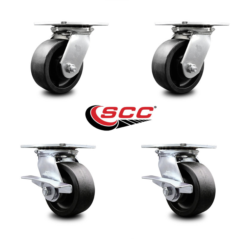 4 Piece Glass Filled Nylon Caster Set
