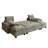 Maelina 104.7" Sectional Modular Sleeper Sofa Bed-1559687483