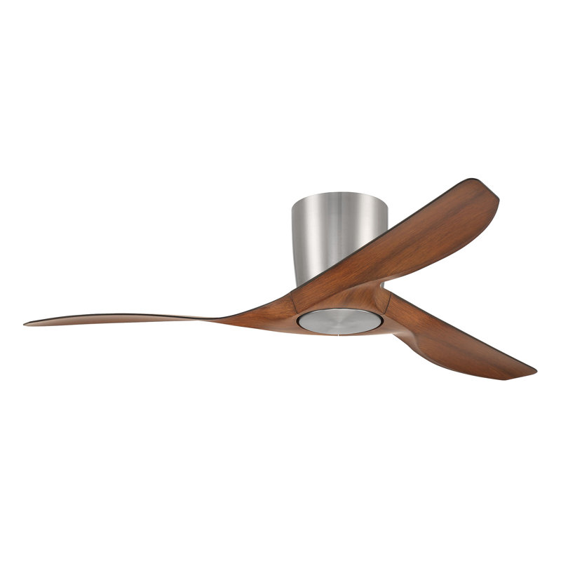 Frankhouse Ceiling Fan with LED Lights, Nickel/Walnut