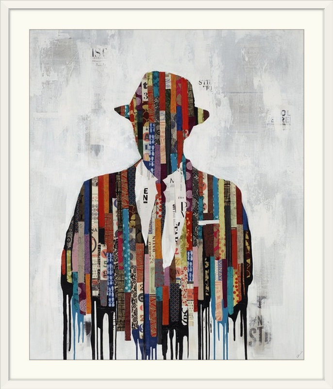 «Madison Avenue», impression d'art graphique Angelinamarie, Cadre blanc, H 38 po x l 33 po x P 1 po