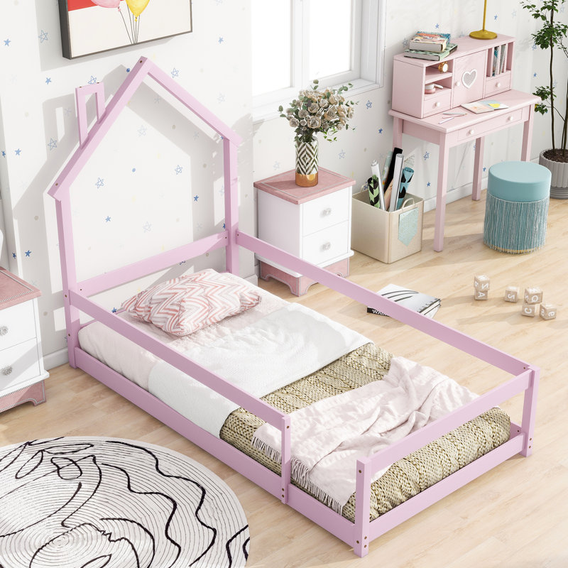 Lit simple pour enfant Tralee, Rose