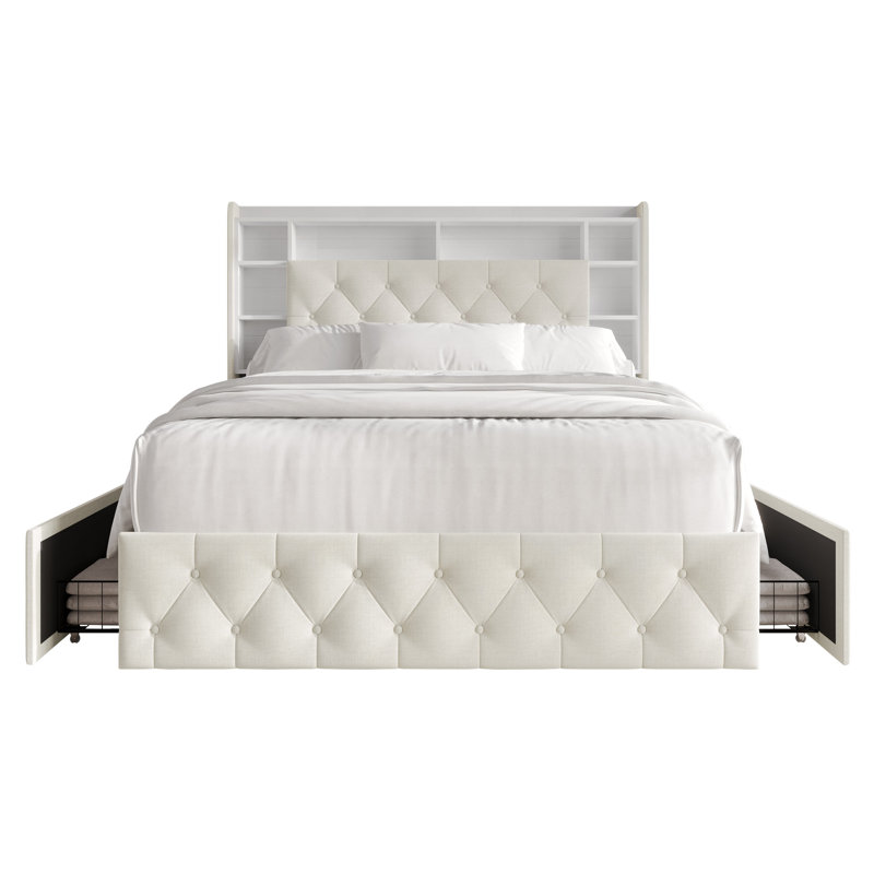 LIT PLEINE GRÈCE EN LIN BEIGE, Beige, FULL