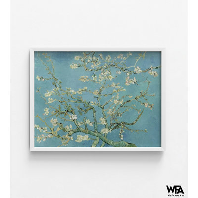 Almond Blossom By Vincent Van Gogh, Almond Tree Print, Branch Oil Painting Print, White Flower Print, Van Gogh Tree, Light Blue Wall Decor