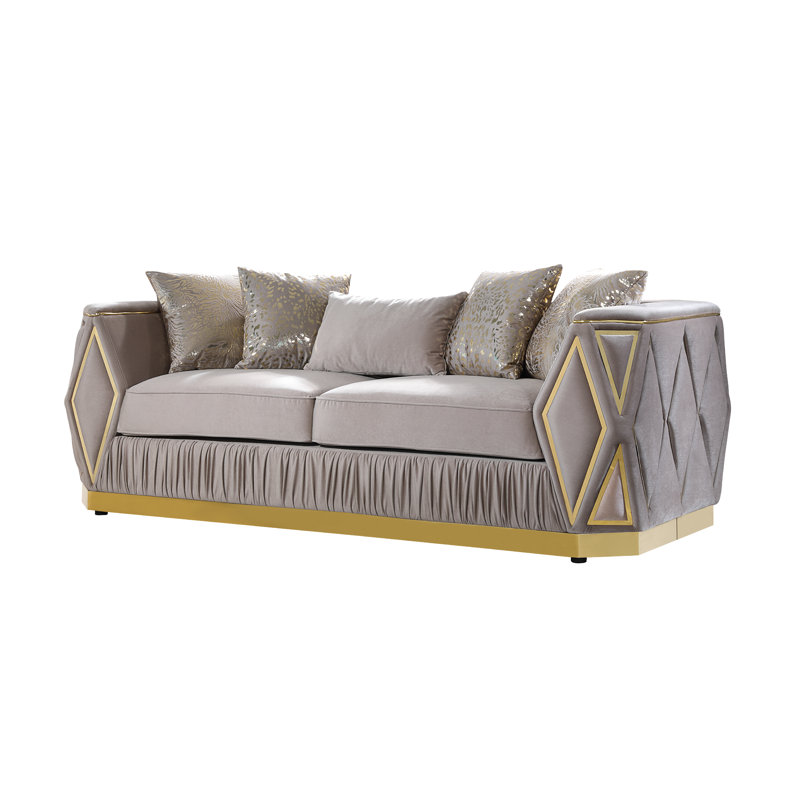 Dulaney 2PC Living Room Set Taupe, Taupe, 2 Pieces: Loveseat, Sofa