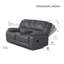 Canapé d'angle modulaire Wynyard de 277 cm de large, en similicuir, inclinable, avec console de rangement et porte-gobelets-107087523
