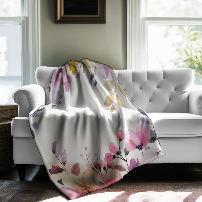  Couverture Serenity of Spring Petals, L 60 po x l 50 po