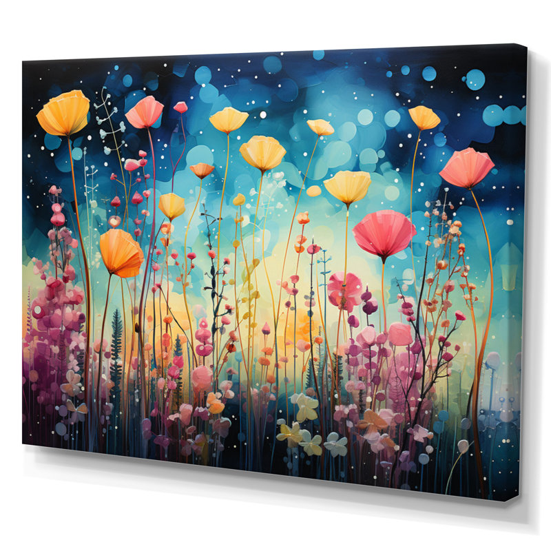 Field of Poppies, reproduction d'art sur toile, H 34 po x l 44 po x P 1,5 po, Toile tendue