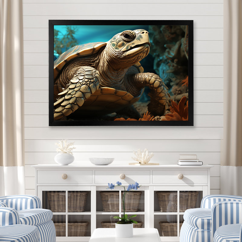 «Classic Coastal Life I», reproduction sur toile, Cadre simple noir, H 16 po x l 32 po x P 1 po
