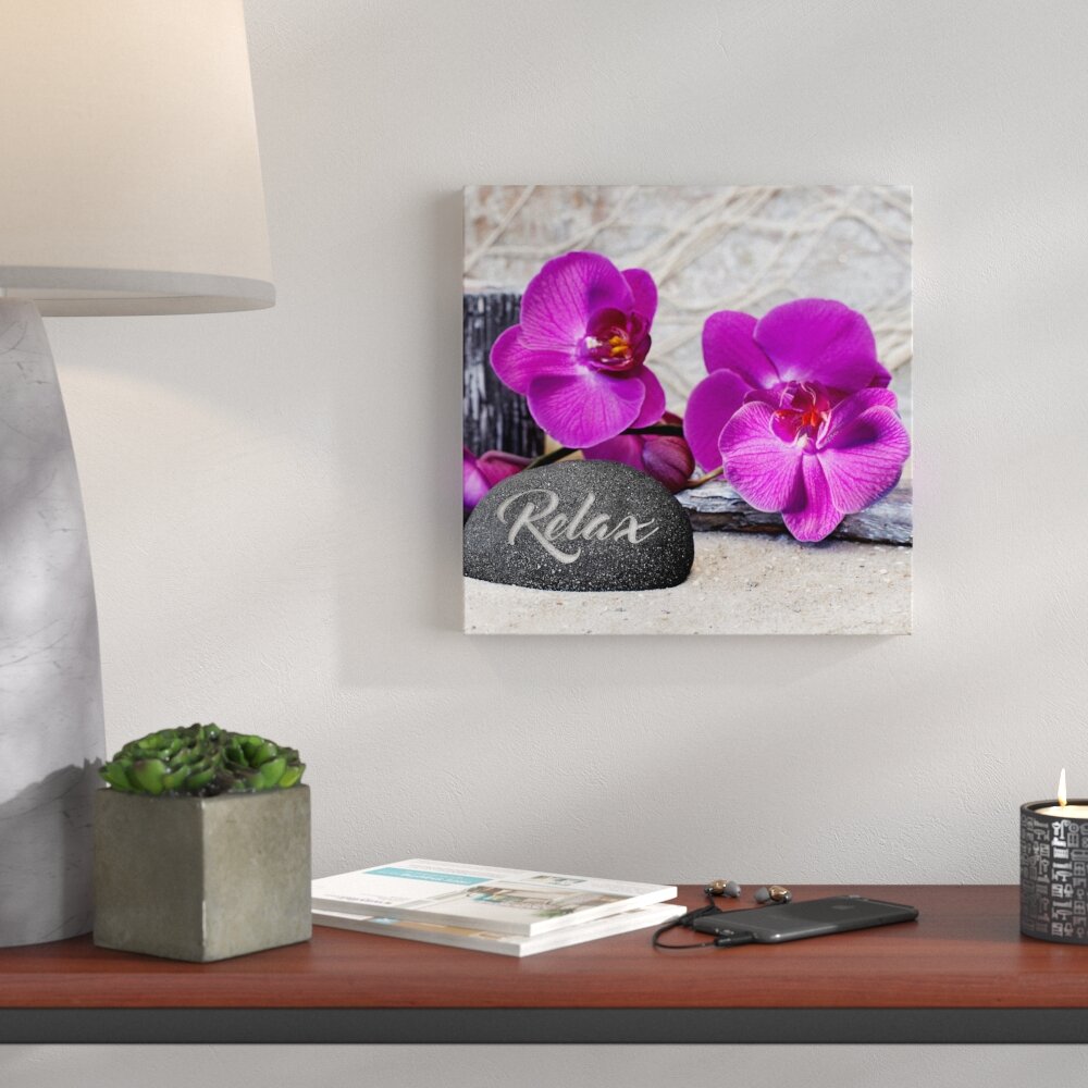 Glasbild Purple Orchid I, Fotodruck