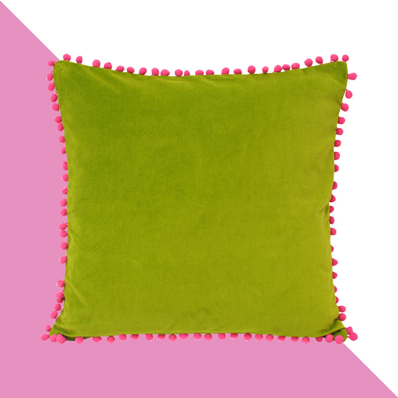 Square Throw Cushion, Green