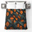 Couvre-lit feuilles de palmier orange et gris-125028039