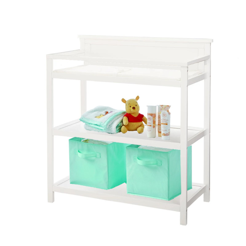 Table à langer avec coussin Needville, Blanc