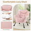 Modern Accent Chair with Folding Footrest and Head Pillow-1321982990