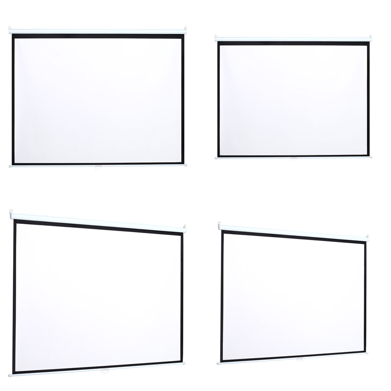 Symple Stuff Manual Projector Screen Projector Screen, 136cm H x 194cm W