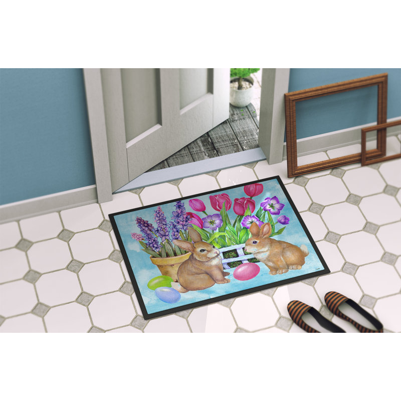 Wadell Non-Slip Easter Outdoor Doormat, Rectangle 2' x 3'