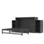 Grand lit escamotable avec tiroirs et tablettes de rangement spacieux, idéal pour les chambres d'amis ou les chambres compactes, gris foncé rétro-573052446