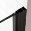 Porte de douche 30 po x 72 po - Fermeture magnétique en verre trempé noir mat
