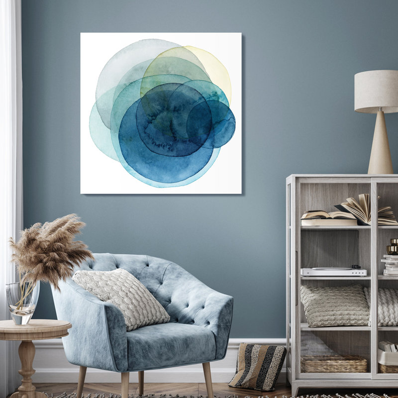 'Evolving Planets I' Graphic Art on Glass