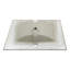 Lavabo de meuble-lavabo rectangulaire blanc de 30,2 po x 18,5 po, emplacement pour un robinet, faible absorption d'eau, teinture, comptoir de salle de bain simple, rangement, conception pratique