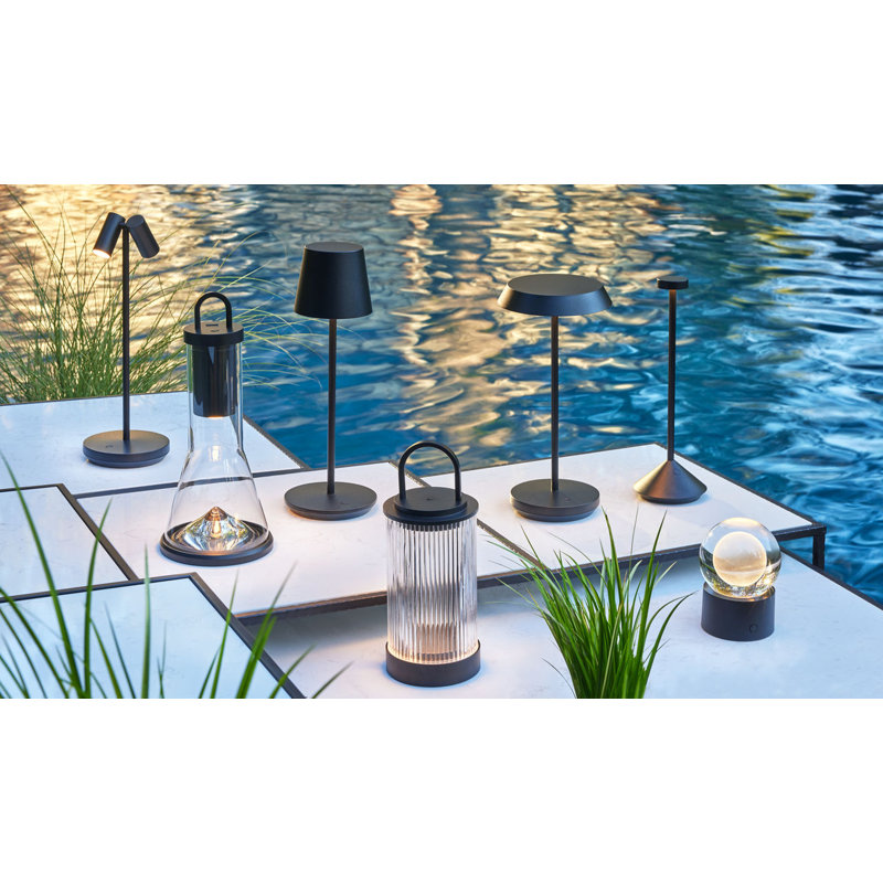 Nevis Accent Rechargeable Table Lamp, Black