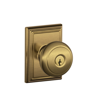 Andover Knob with Addison Trim Keyed Entry Lock