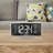 Modern & Contemporary Digital Electric Tabletop Clock with Alarm in White