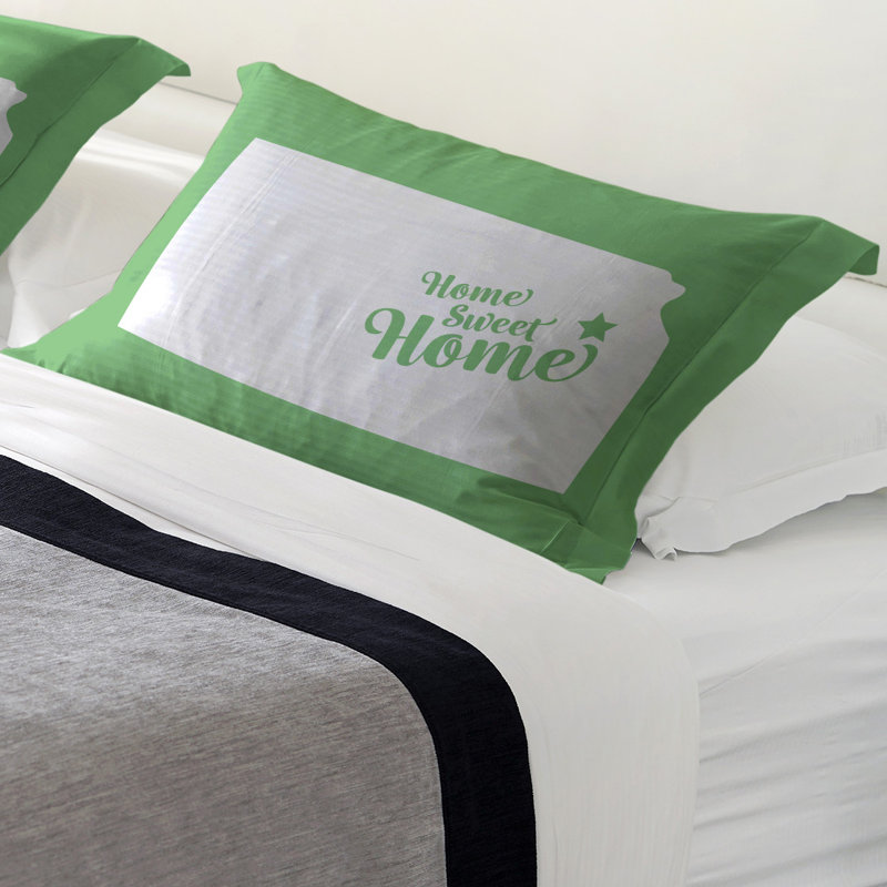 Topeka Polyester Sham Set, Standard/Twin, Polyester, Green