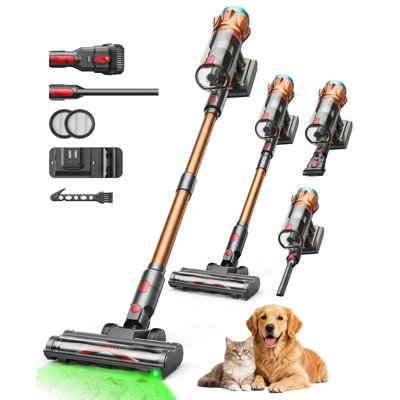 450W / 40Kpa Powerful Cordless Stick Vacuum With 35-Min Runtime & 0.5L Dustbin