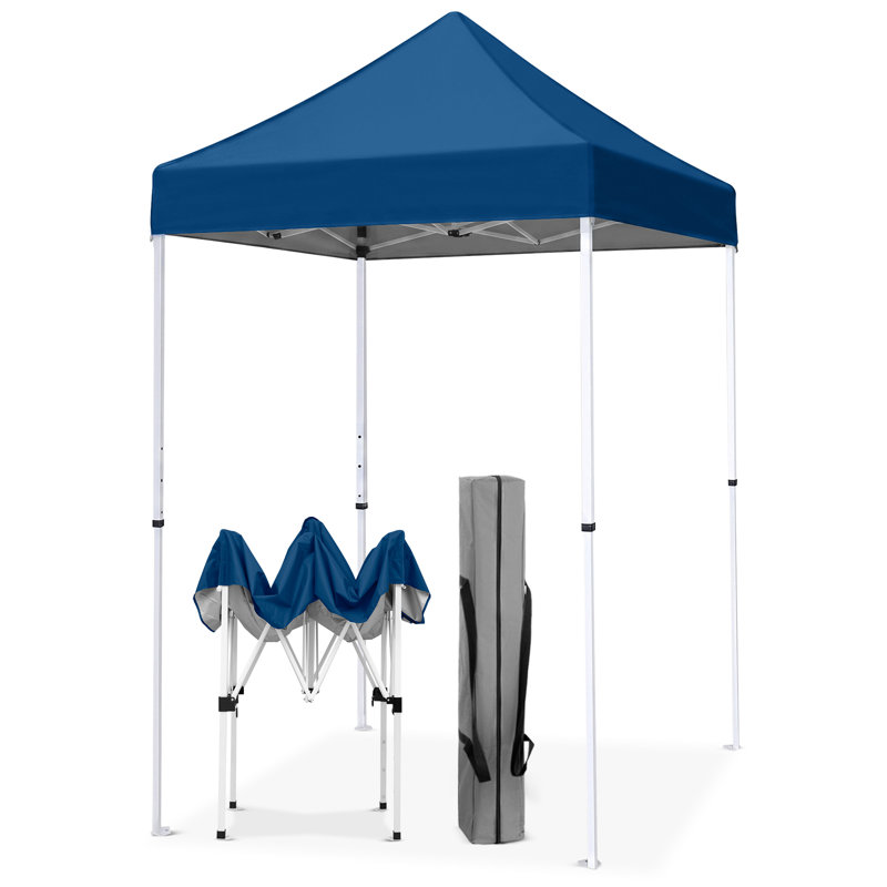 Auvent en métal l 5 pi x P 5 pi Pop Up, Bleu très foncé